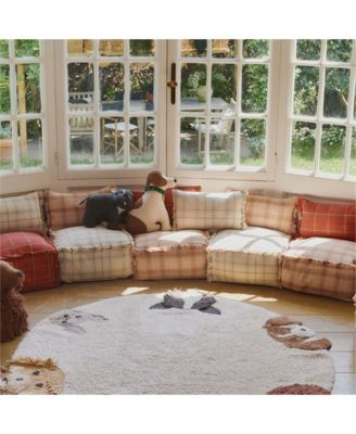 Tartan Handloom Pouf