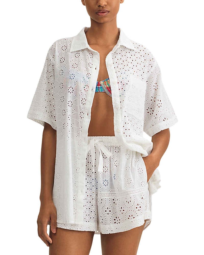Polo Ralph Lauren Boyfriend Shirt & Shorts Swim Cover Up Set