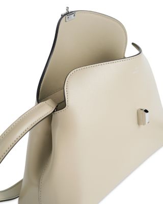 T-Lock Smooth-Leather Convertible Clutch in Milk