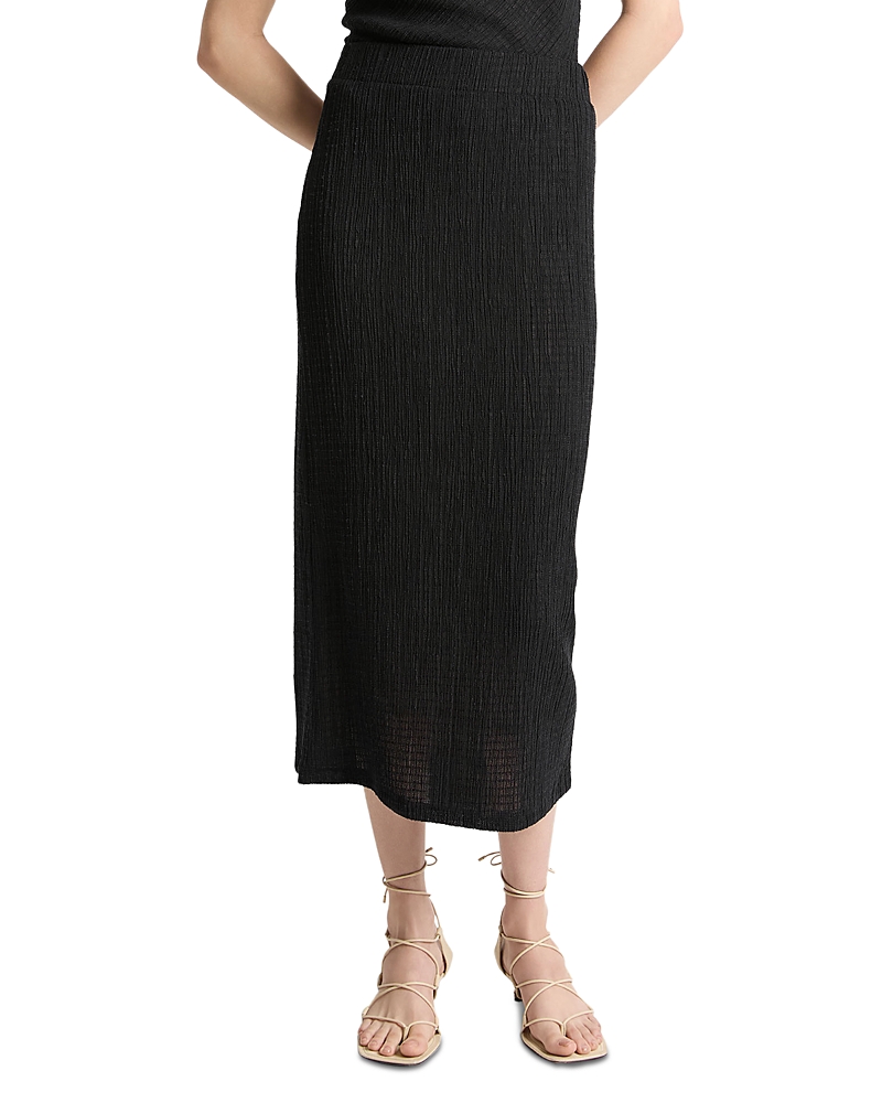 Vince Shadow Grid Midi Skirt