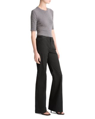 Stretch Cotton Flare Pants
