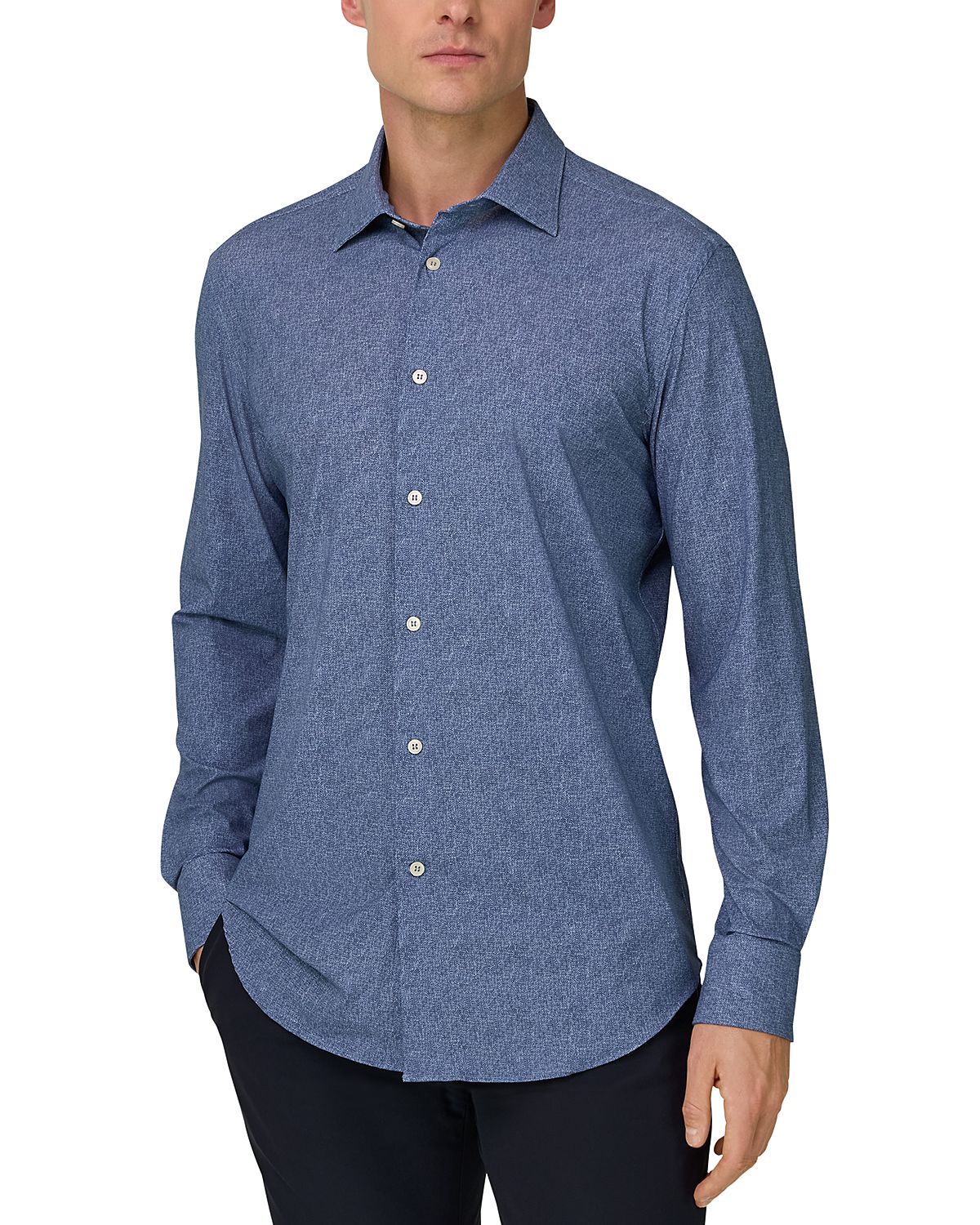 Boggi Milano Slim Fit Stretch Nylon Shirt
