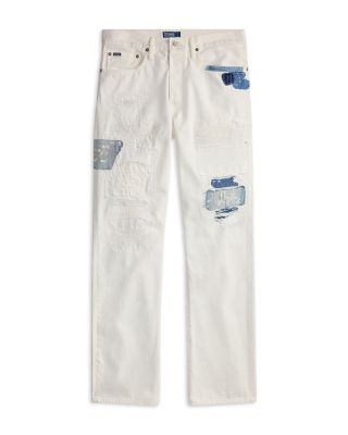 Heritage Straight Distressed Jeans in Multi