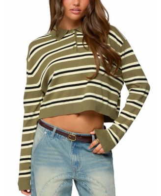 Shelby Striped Polo Sweater