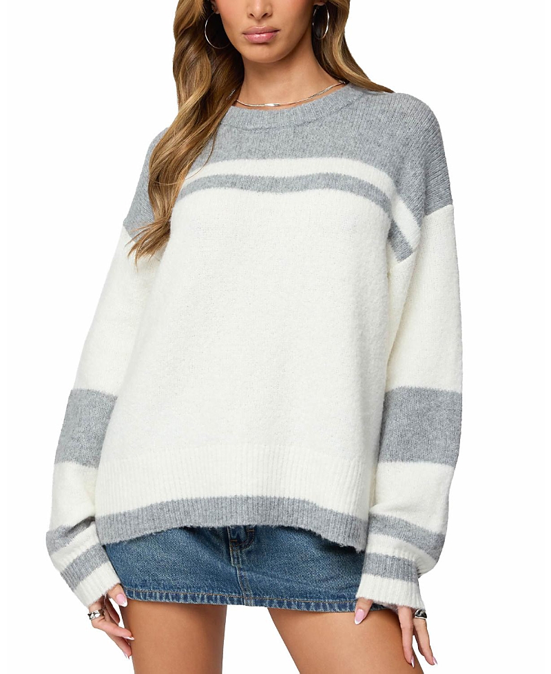 Edikted Nogah Stripey Oversized Sweater