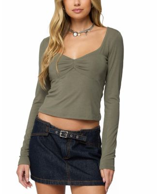 Zelly Deep V Scoop Neck Top