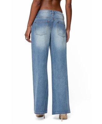 Frye Distressed Low Rise Baggy Jeans