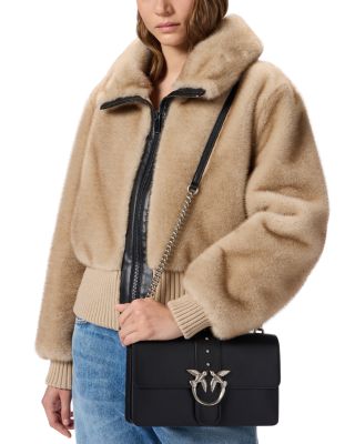 PINKO Love One Classic Leather Crossbody