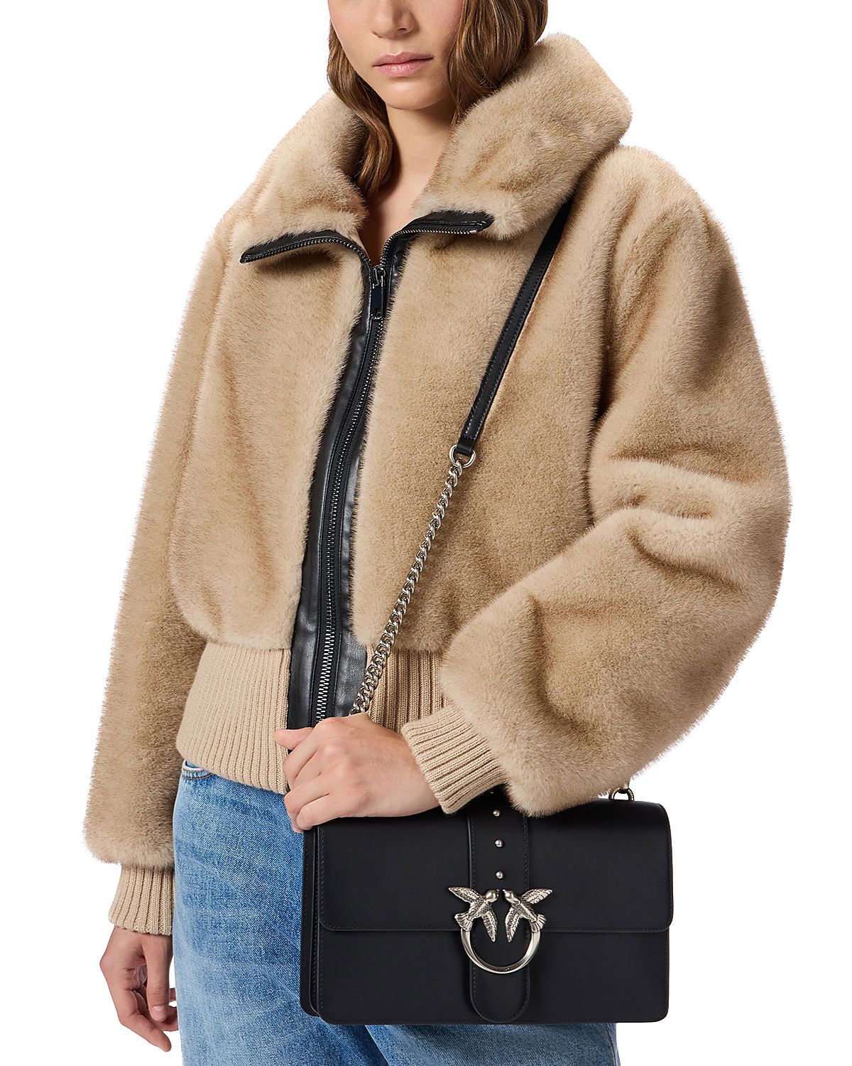 Pinko Love One Classic Leather Crossbody