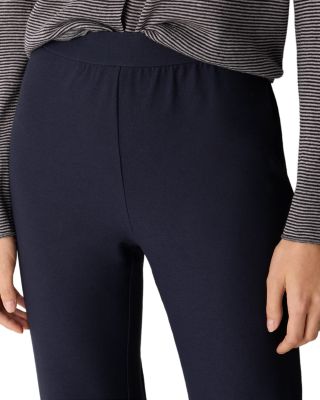 Washable Stretch Crepe Ankle Kick Flare Pants