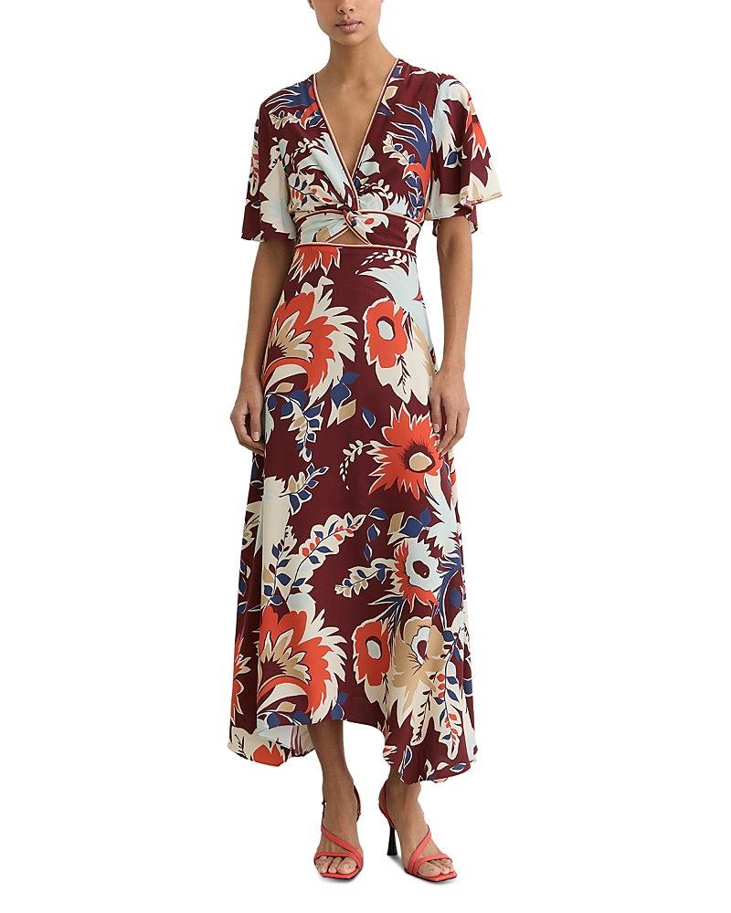 Reiss Asha Printed Midi Dress