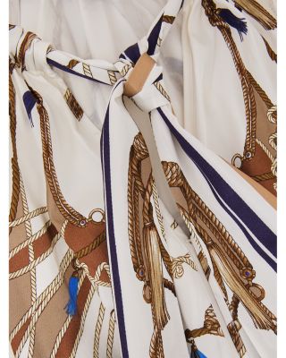 Ellie Placement Scarf Print Midi Dress