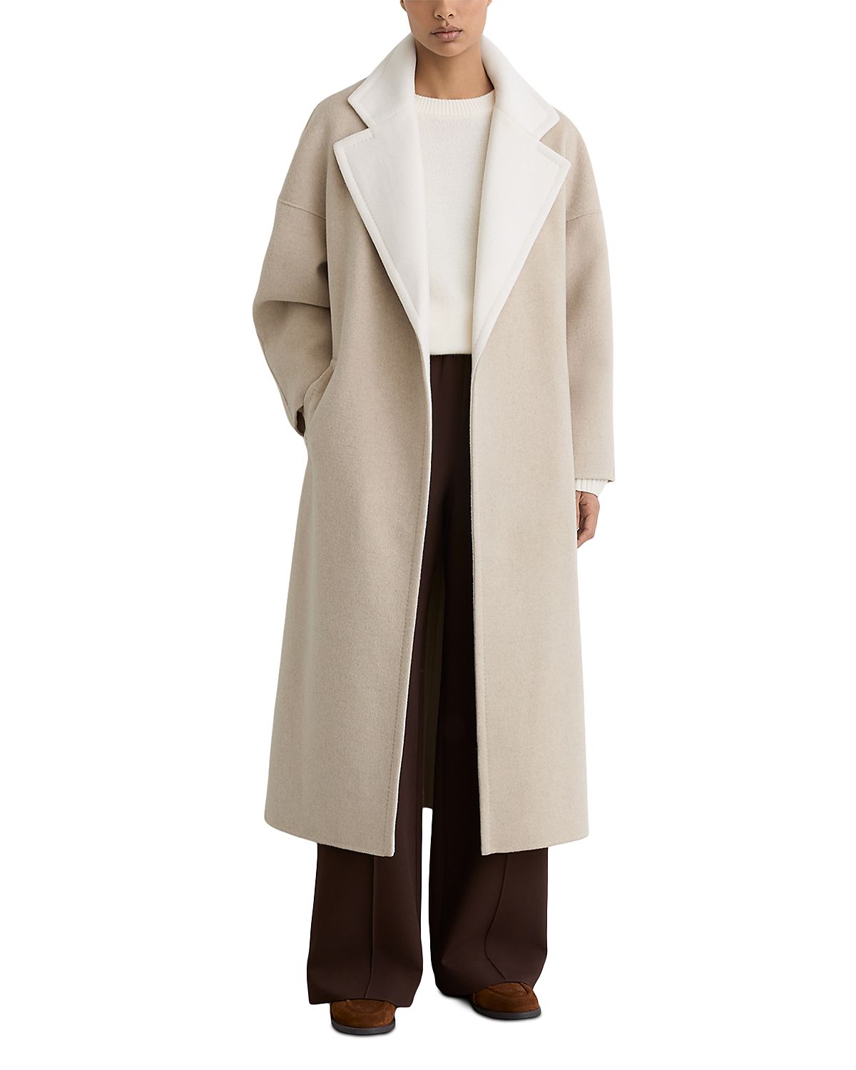 Reiss Marcela Two Tone Blindseam Coat