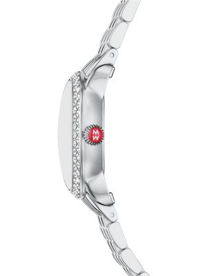 Serein Oval Diamond Stainless Steel Watch, 24mm x 27mm