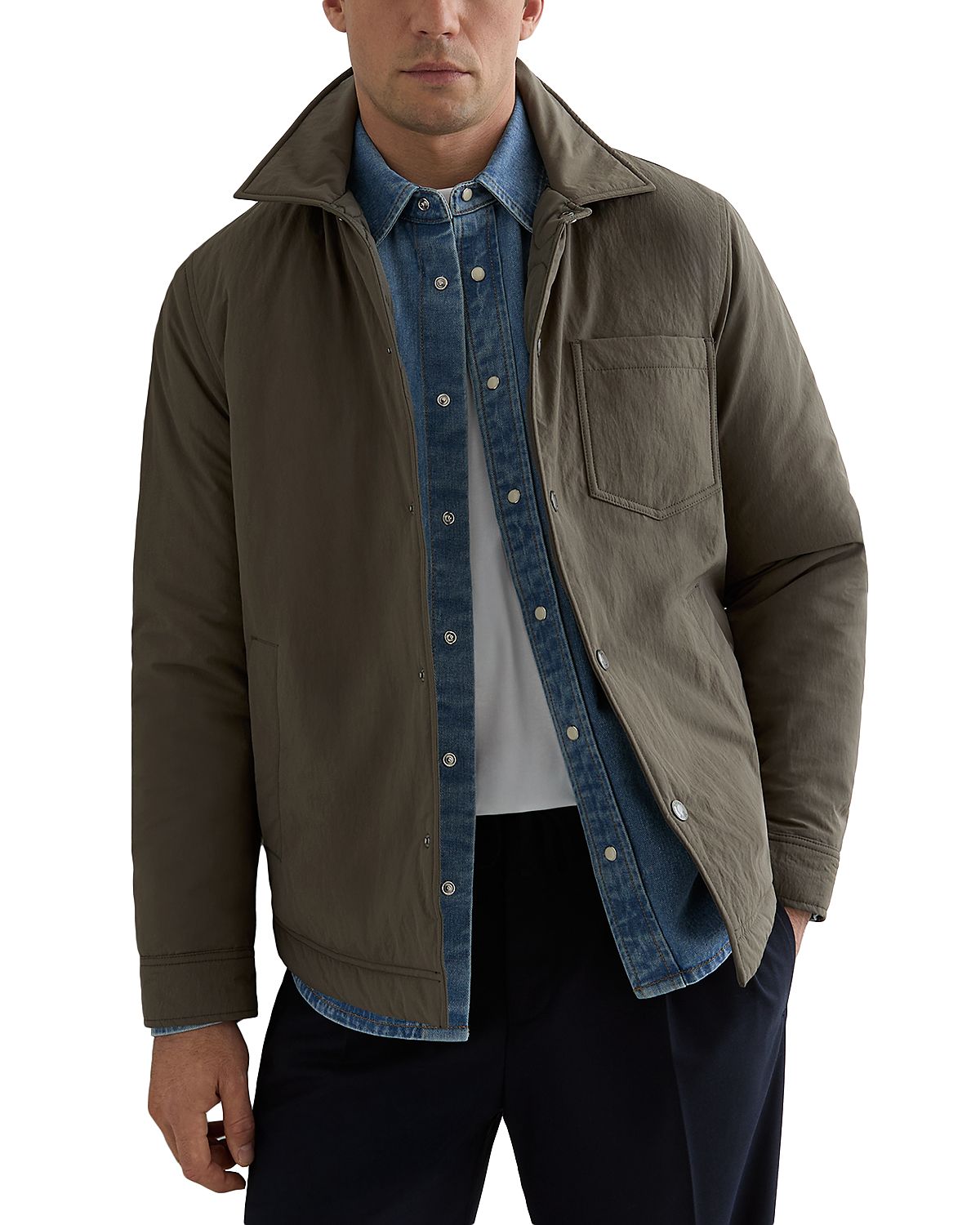 Reiss Quilted Overcoat