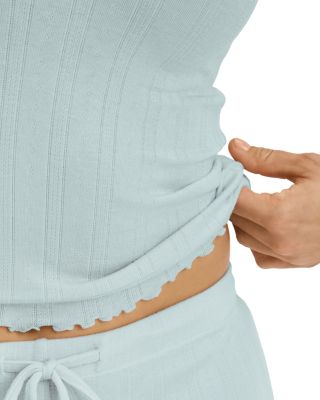 Lace Trim Pointelle Tank Top