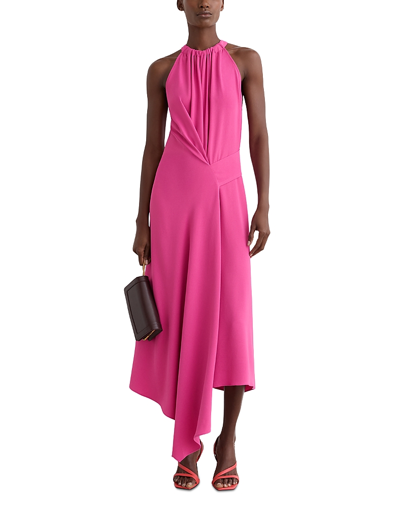 Reiss Maeve Drape Detail Occasion Midi Dress