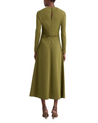 Adrianna Ruched Long Sleeve Midi Dress