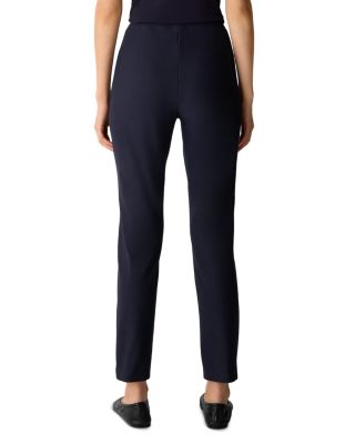 Washable Stretch Crepe Slim Ankle Pants
