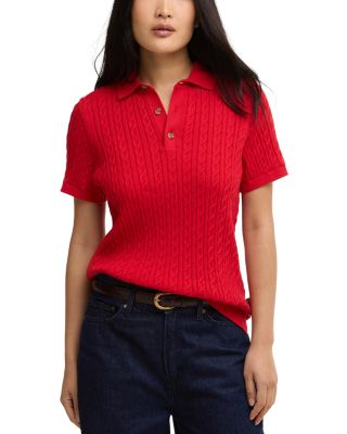 Hartland Cable Knit Polo Tee