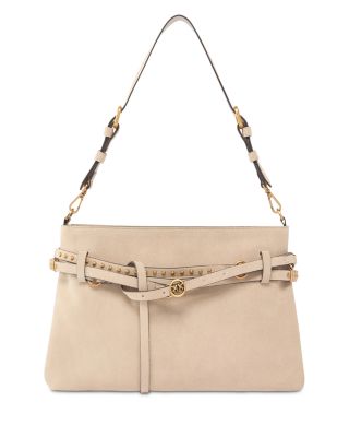 Classic Belted Suede Shoulder Bag