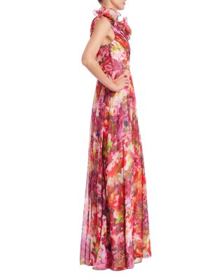 One Shoulder Ruffled Gown