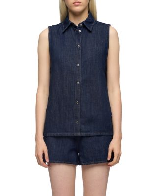 Sleeveless Denim Shirt