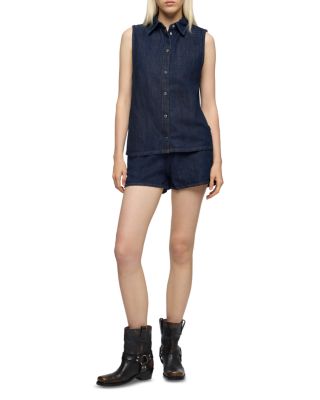 Denim Trouser Shorts