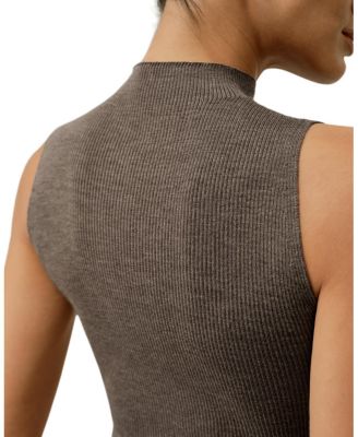Seamless Sleeveless Knit Washable-Wool Vest