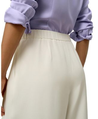  Heavy-Weight Silk Crepe Wide-Leg Pant