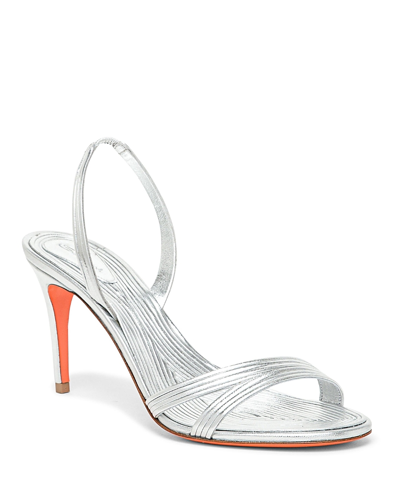 Santoni Women's Leather Mid-heel Sandal