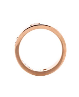  Love 3 Diamonds Band Ring 18K Rose Gold with Diamonds
