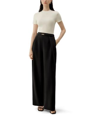  Stretch Heavy-Weight Crepe Wide-Leg Pant