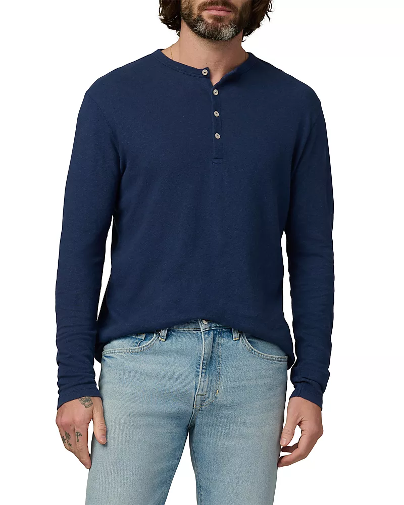 Joe's Jeans Linen & Cotton Henley Shirt