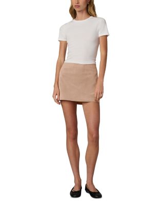 The Faux Suede Mini Skirt