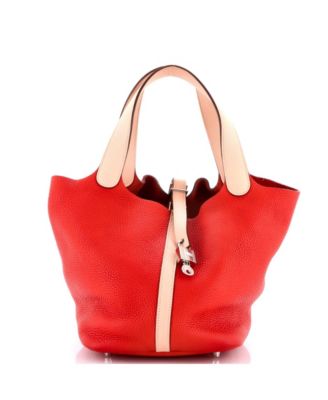 MM Bicolor Picotin Lock Bag Clemence with Swift