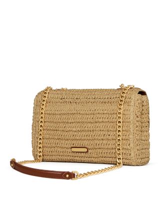 Edie Medium Raffia Crossbody Bag