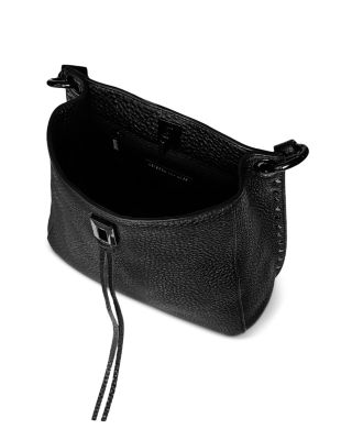 Darren Medium Black Pebbled Leather Shoulder Bag