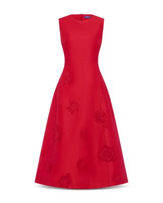 Cleo Appliqu&eacute; Sleeveless Midi Dress