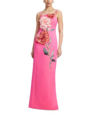 Arianna Appliqu&eacute; Floral Maxi Dress
