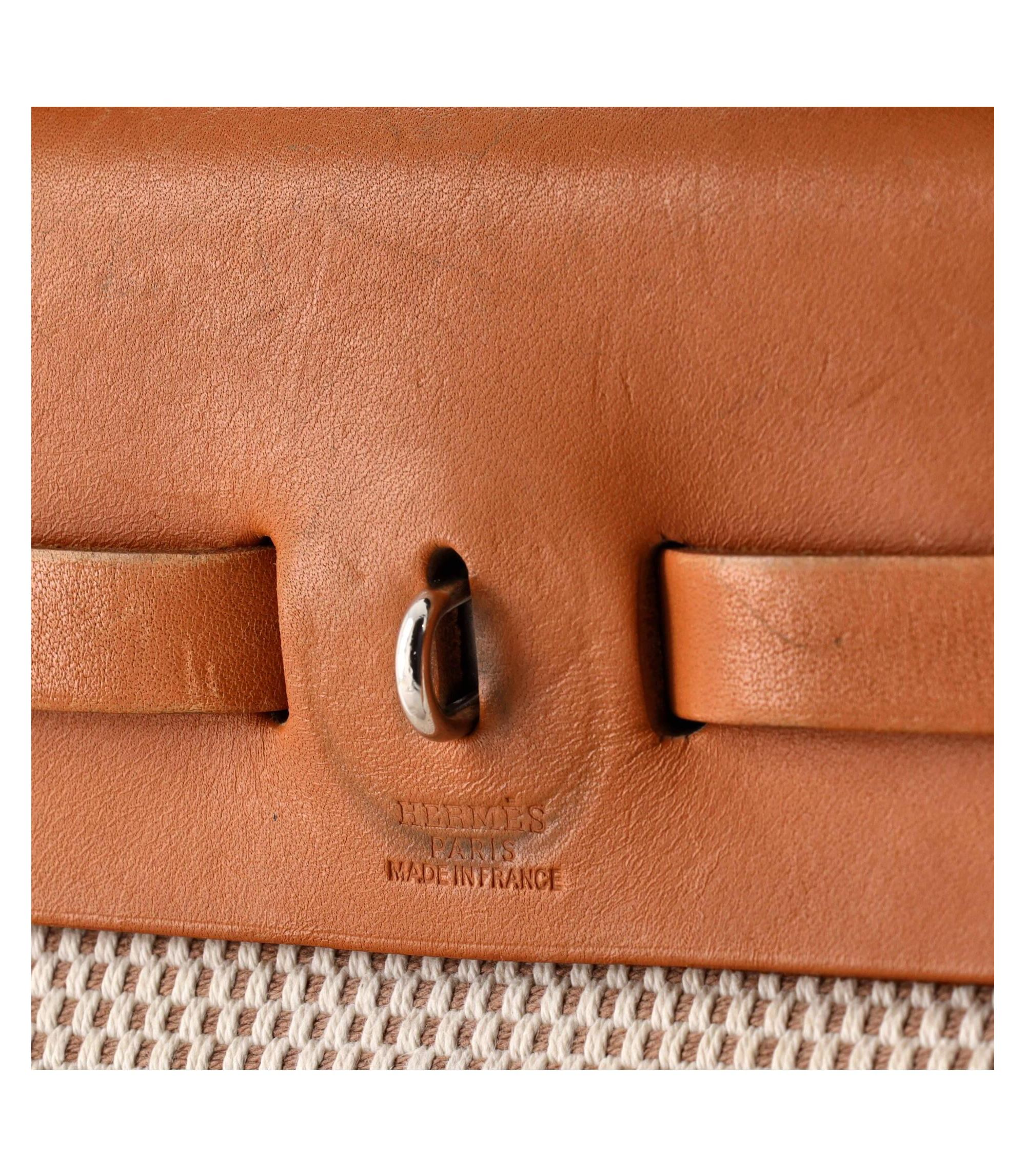 31 Herbag Zip Criss Viking Toile and Leather — Image 6