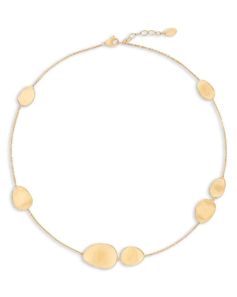 Marco Bicego 18K Yellow Gold Lunaria Textured Disc Chain Necklace, 16.5