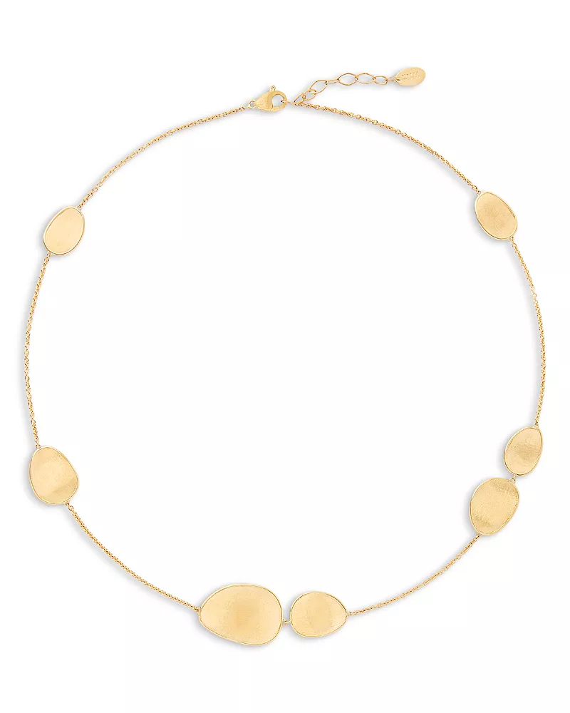 Marco Bicego 18K Yellow Gold Lunaria Textured Disc Chain Necklace, 16.5