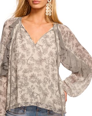 Emily Floral Silk Top 