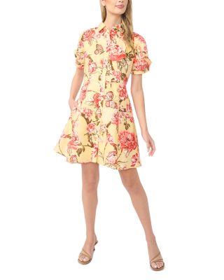 Stina Twist Sleeve Flared Mini Dress