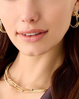 18K Yellow Gold Marrakech Diamond Multi Strand Drop Earrings
