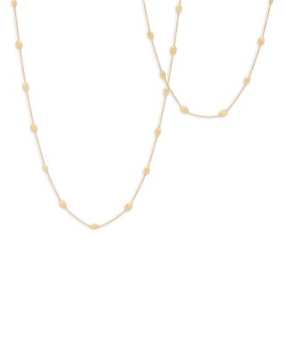18K Yellow Gold Siviglia Textured Link Long Chain Necklace, 36"