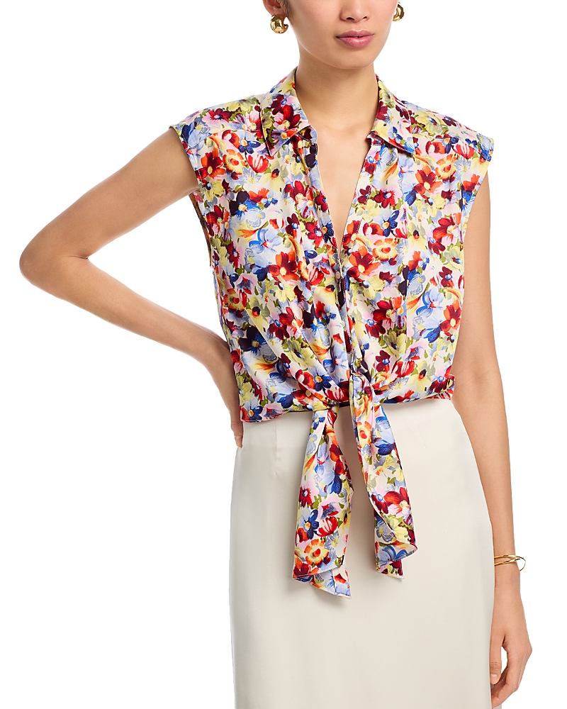 Cinq a Sept Wildflower Bunch Sleeveless Marianna Top