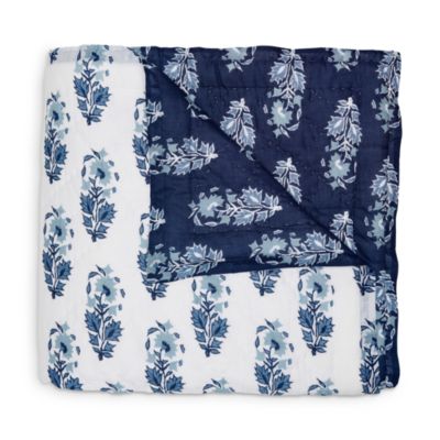 Kanak Indigo Quilted Coverlet - Twin