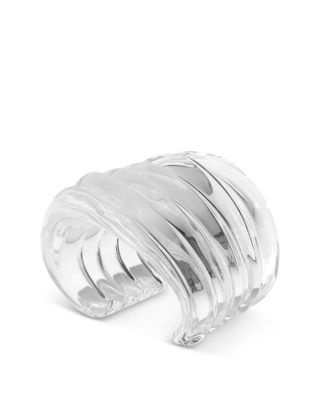 Liquid Lucite Wide Ripple Cuff Bracelet